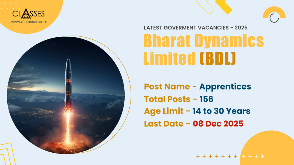 Bharat Dynamics Limited (BDL) Apprentices Recruitment 2025 - a1classes