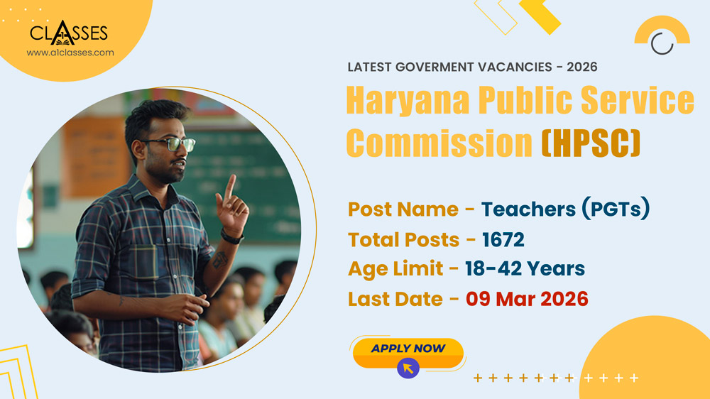 Haryana Public Service Commission (HPSC) Post Graduate Teachers Recruitment 2026 – 1672 Posts HPSC Post Graduate Teachers