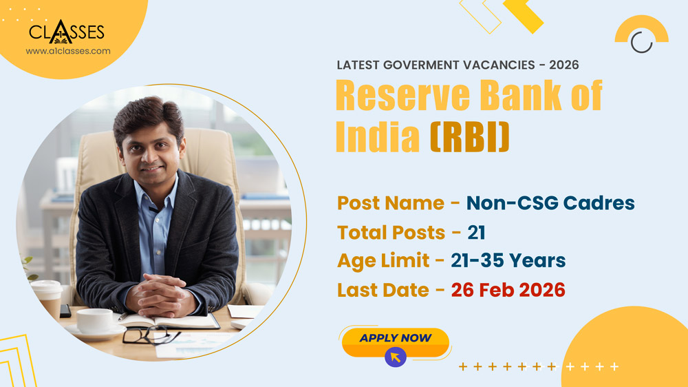 Reserve Bank of India (RBI) Non-CSG Cadres Recruitment 2026 – 21 Posts RBI Non-CSG Cadres