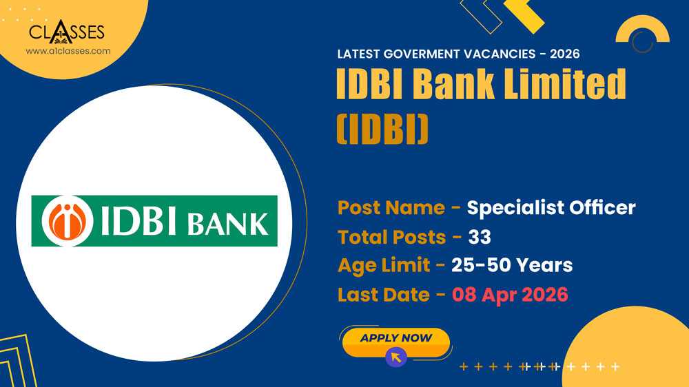 IDBI Bank Specialist Officer Recruitment 2026