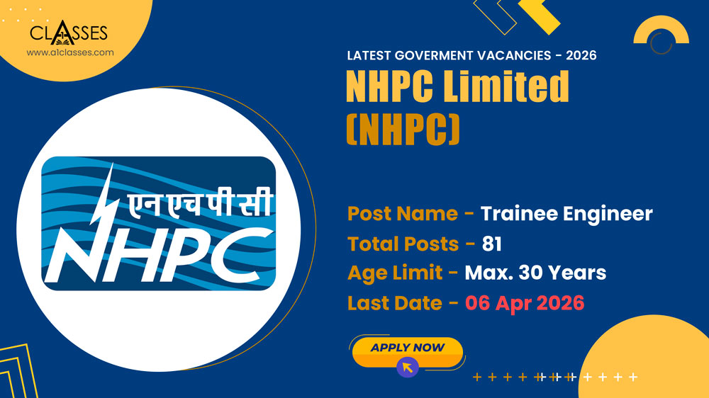 NHPC Trainee Engineer Recruitment 2026 – 81 Posts NHPC Trainee Engineer Recruitment 2026