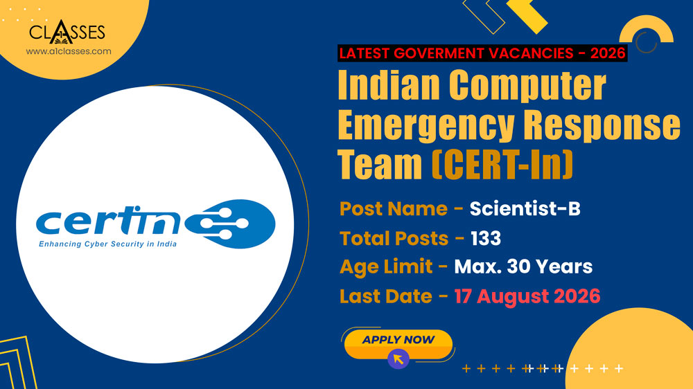 CERT-In Scientist-B Recruitment 2026