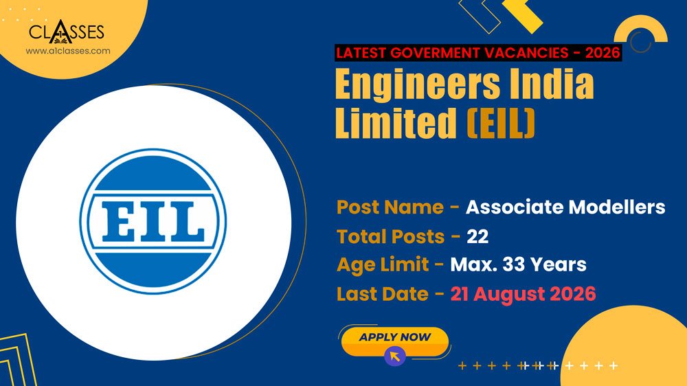 EIL Associate Modellers Recruitment 2026 – 22 Posts EIL Associate Modellers Recruitment 2026