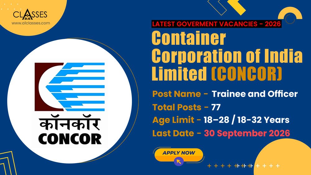 CONCOR Recruitment 2026