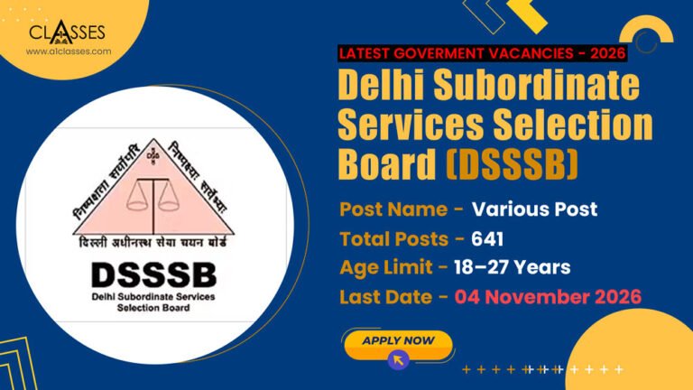 DSSSB Recruitment 2026