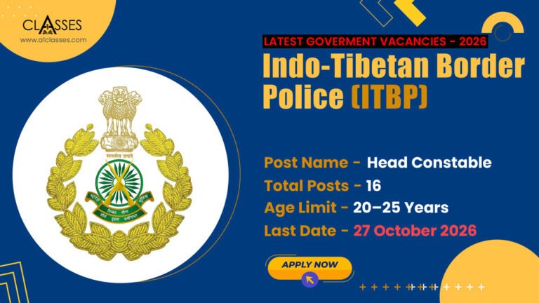 ITBP Head Constable (Education & Stress Counsellor) Recruitment 2026 – 16 Posts ITBP Head Constable (Education & Stress Counsellor) Recruitment 2026